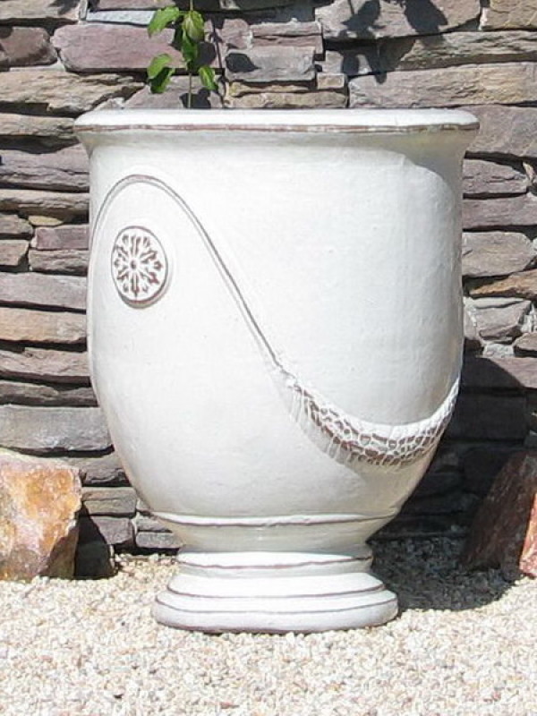 Extra Large French Urn White Ceramic