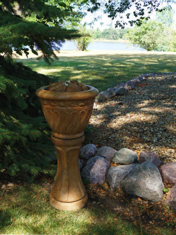 Tall Leaf Patio Bubbler Fountain