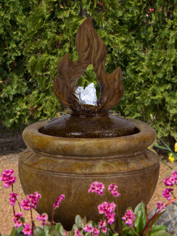 Fiery Flame Bubbler Fountain