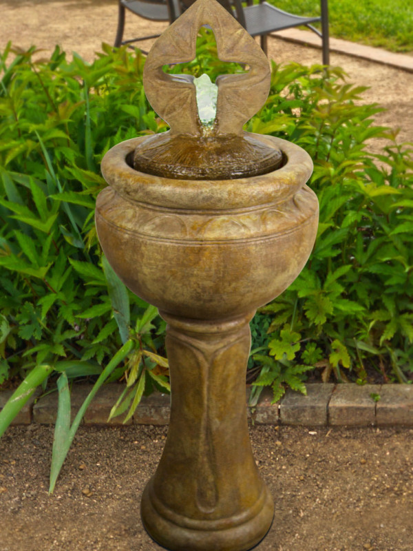 Tall Antique Cross Bubbler Fountain