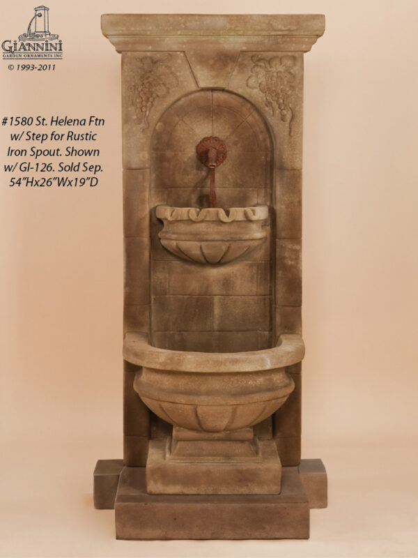 St. Helena Fountain w/ Step and Spout