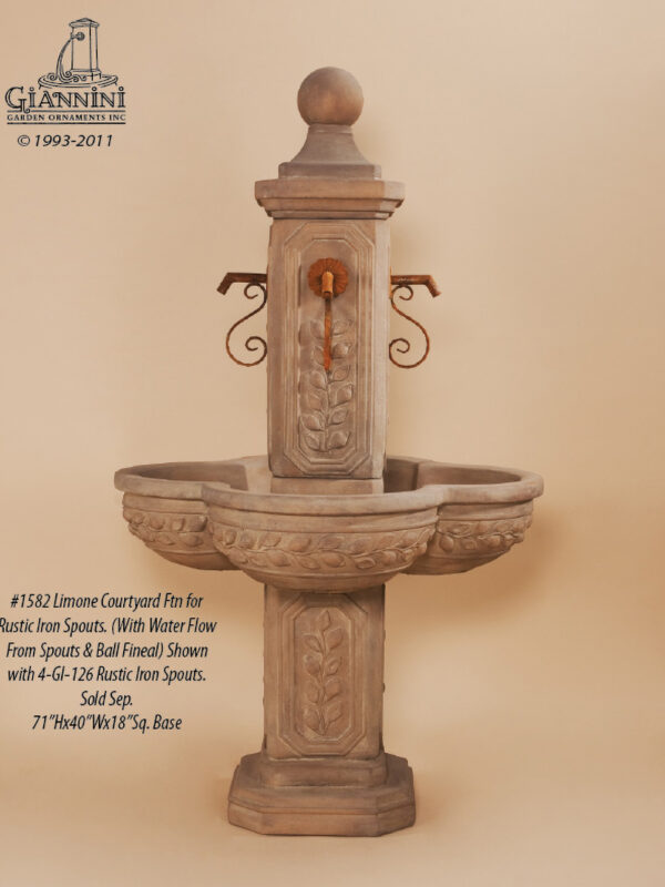 Limone Courtyard Fountain w/ Spout