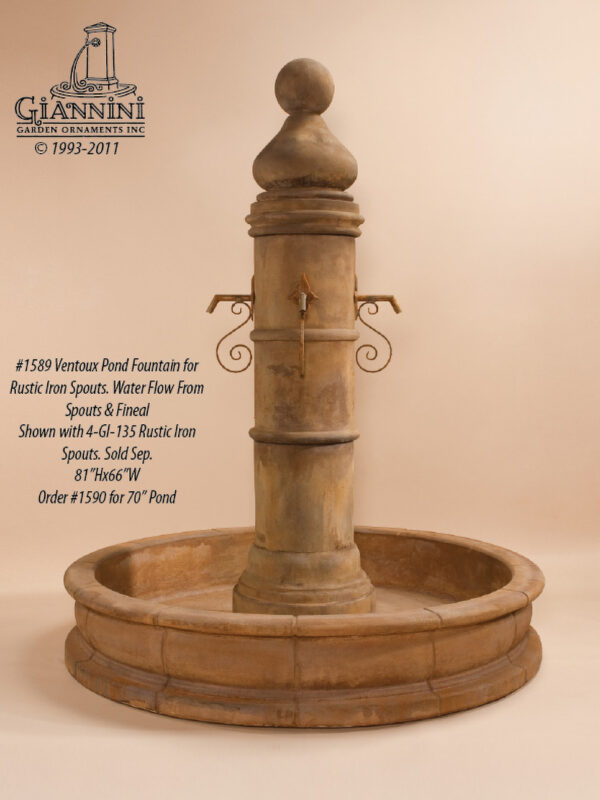 Ventoux Pond Fountain w/ Spout Styles