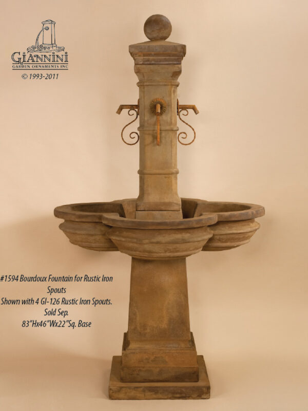 Bourdoux Fountain w/ Spout Styles