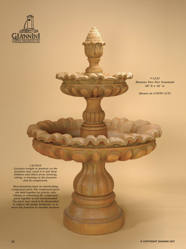 Murano Two Tier Fountain