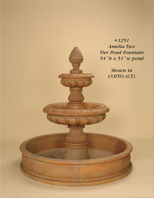 Amelia Two Tier Pond Fountain