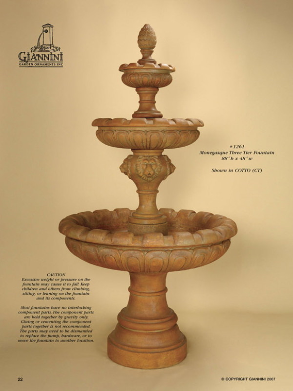 Monegasque Three Tier Fountain