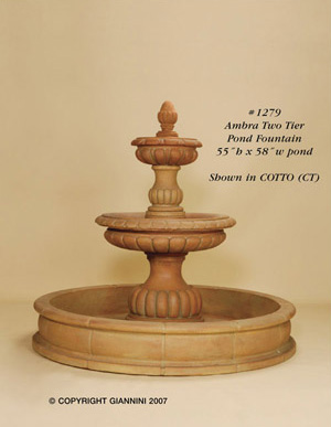 Ambra Two Tier Pond Fountain