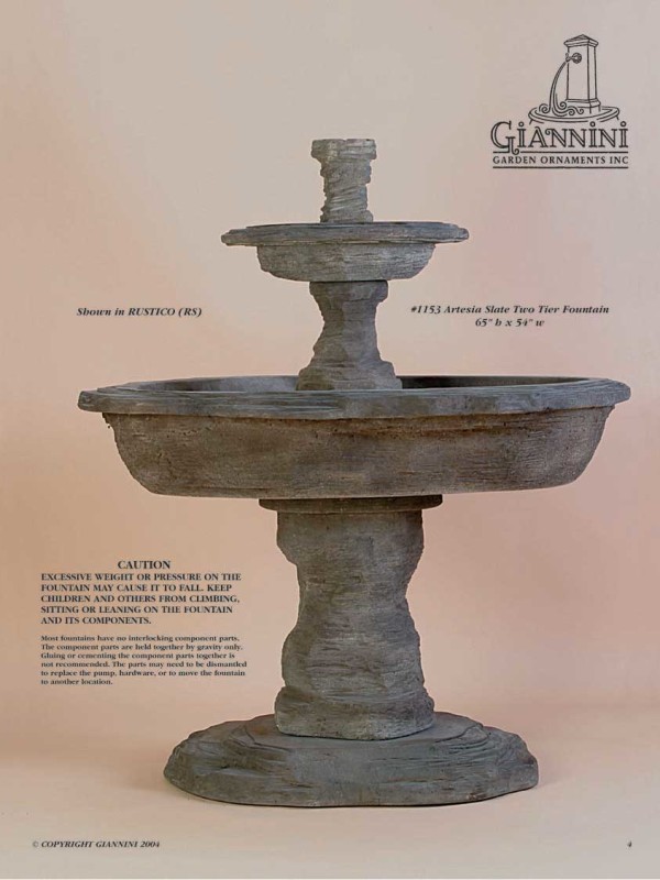 Artesia Slate Two Tier Fountain