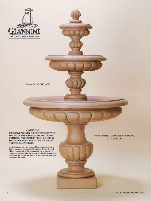 Parigi Three Tier Fountain