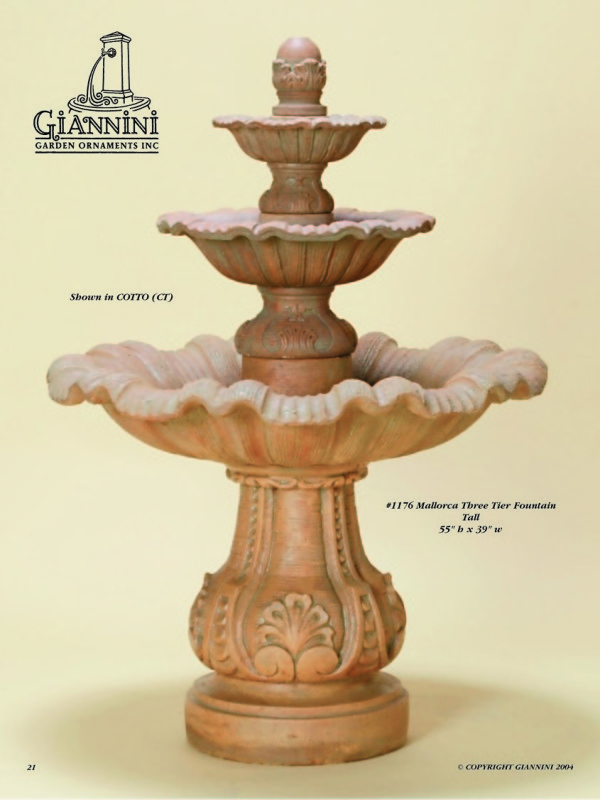 Mallorca Three Tier Fountain Tall