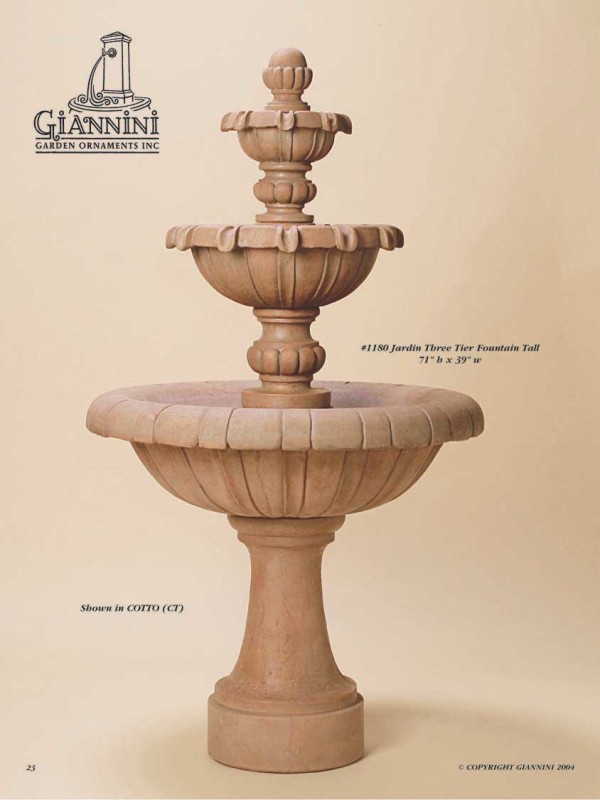 Jardin Three Tier Fountain Tall