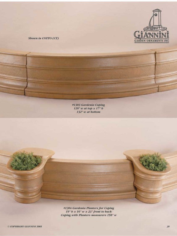 Gardenia Coping, Gardenia Planters for Coping