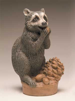 Raccoon for Birdbath