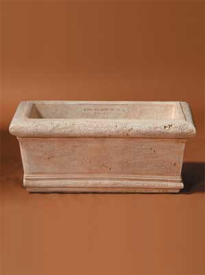 Ancient Rectangular Planter Plain, Large