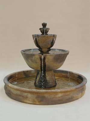 Tuscan Garden Fountain with 74" Basin