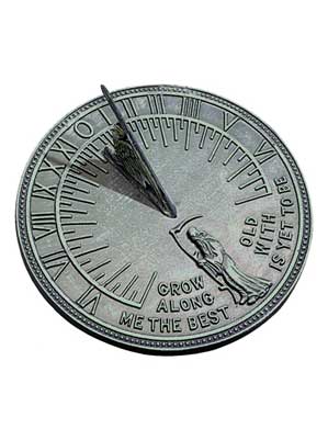 Father Time Cast Iron Sundial