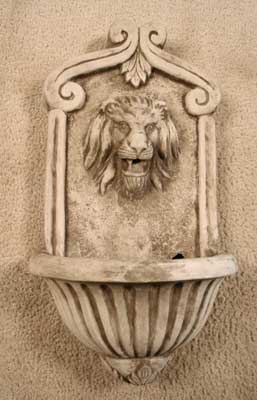 Scroll Lion Wall Fountain