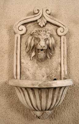 Scroll Lion Wall Fountain