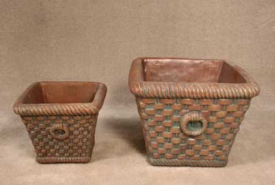 Square Basketweave Planters