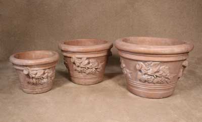 Grape Leaves Pots