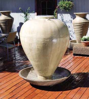 Large Vase with Wok Fountain