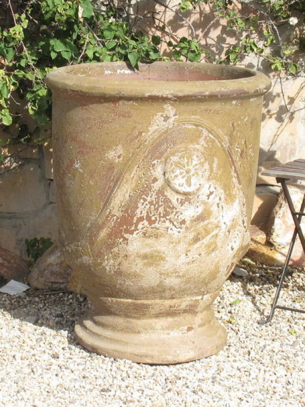 Extra Large French Urn Antiqued Ceramic