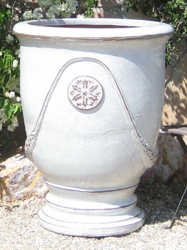 White French Jumbo Urn Ceramic