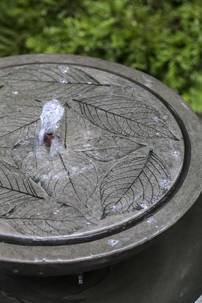 Hydrangea Leaves Two Tier Fountain