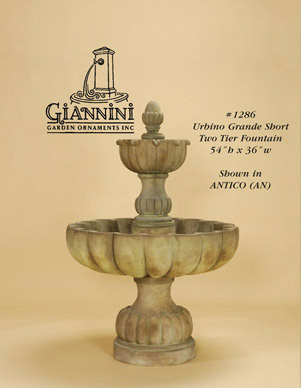 Urbino Grande Short Two Tier Fountain