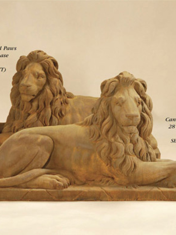 Canova Lion with Crossed Paws, Canova Lion with Bent Paw