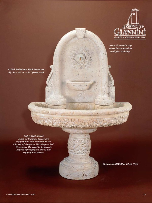 Robbiana Wall Fountain