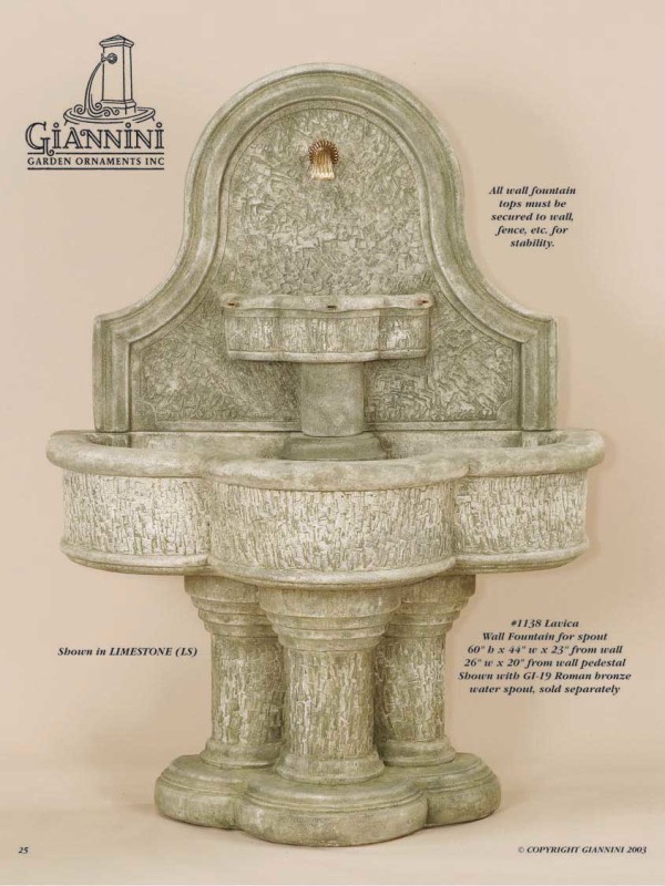 Lavica Wall Fountain for Spout