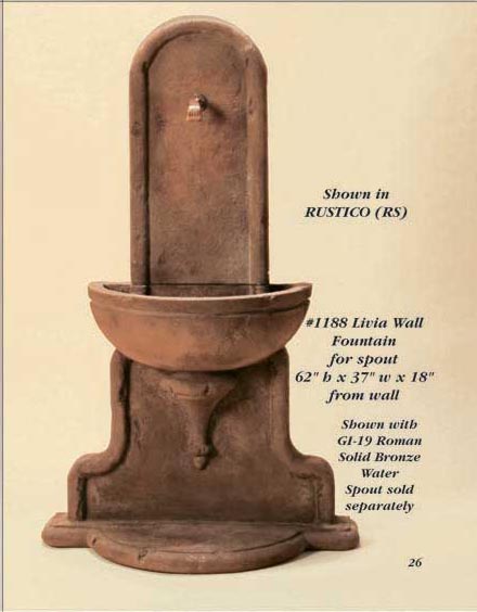 Livia Wall Fountain for spout