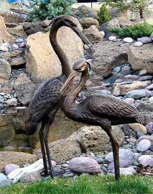 Medium Herons (Pair)