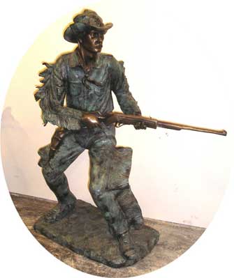 Cowboy with Rifle on Hip