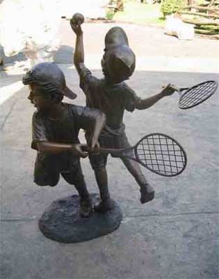 Boys Playing Tennis