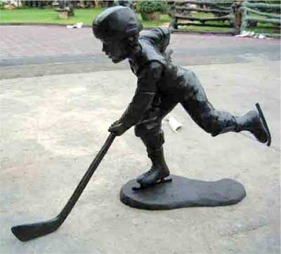 Boy Playing Hockey
