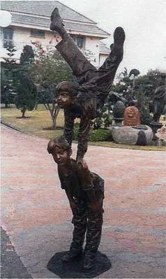 Girl and Boy Gymnasts