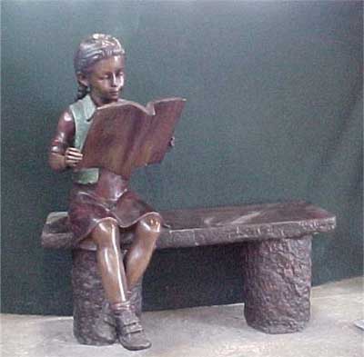 Girl on Bench Reading