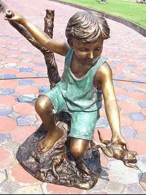 Boy with Frog and Sailboat