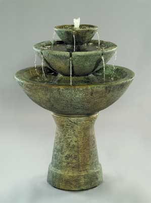 Color Bowl with Lips Fountain, 3-Tier Tall