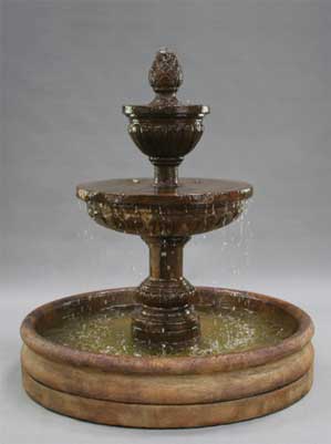 Mediterranean Fountain with 46" Basin