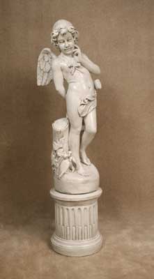Thoughtful Angel with Pedestal