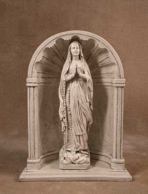 Lady of Lourdes in Niche