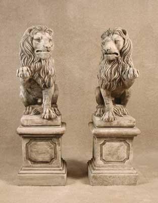 Lions with Pedestal