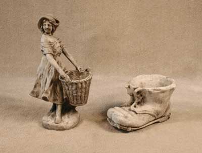 Girl with Basket, Shoe Planter