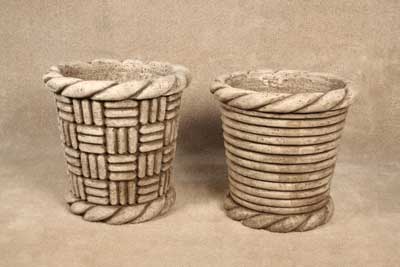 Basketweave and Cylinder Pots