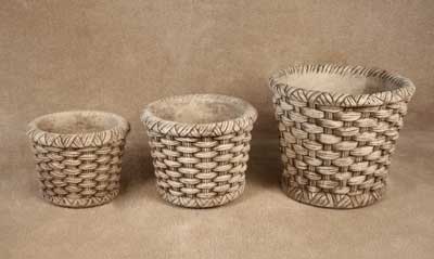Basketweave Pots