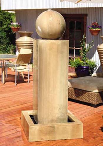 Monolith Fountain with Ball